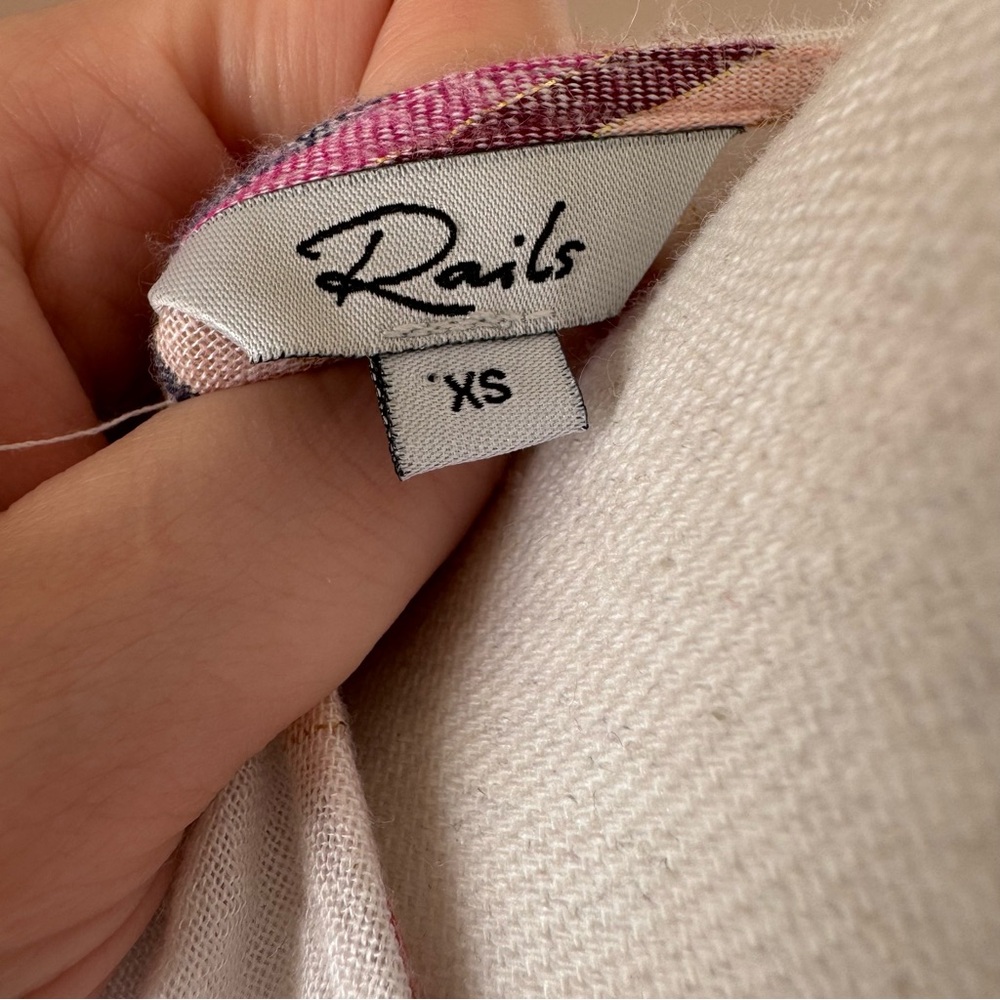 Rails Madison Wrap Dress Jewel Stripe Linen Blend Size XS - Picture 4 of 8